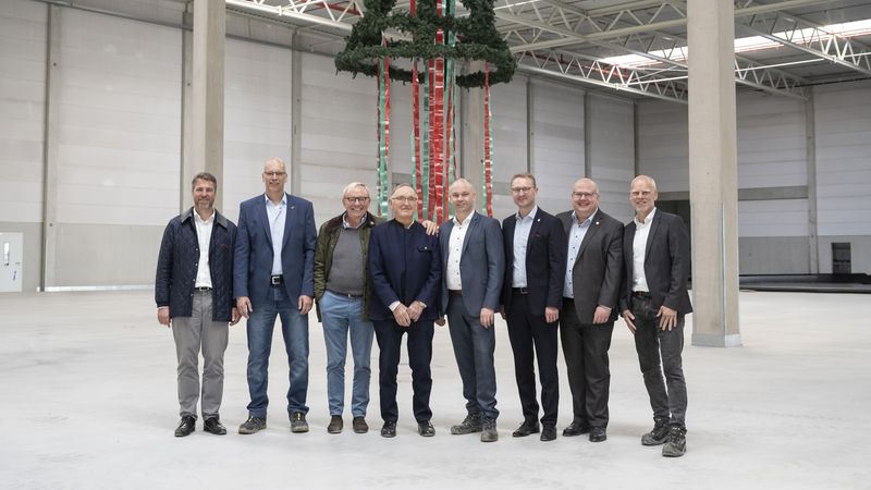 Richtfest beim Nordwest-Logistikzentrum in Alsfeld.