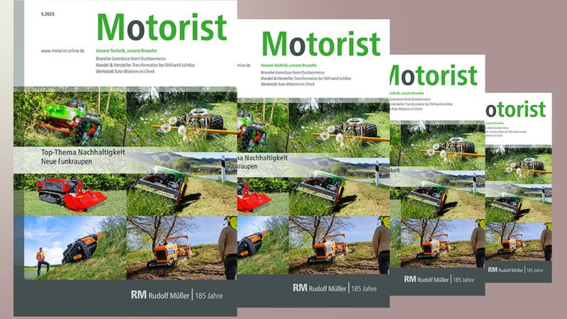 Das Bild zeigt das Cover des Motorist Magazins mit dem Hauptthema Nachhaltigkeit und neuen Funkraupen.