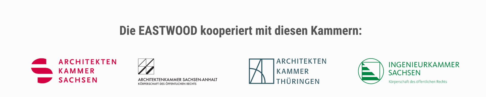 Logos der Architektenkammern Sachsen, Sachsen-Anhalt, Thüringen und der Ingenieurkammer Sachsen.