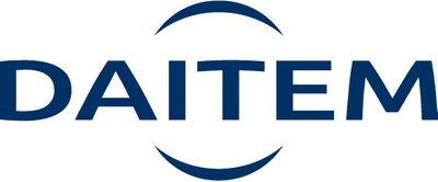 Das Bild zeigt das Logo von Daitem, einem Unternehmen, das sich auf Sicherheitstechnologie spezialisiert hat.