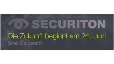 Werbebanner von Securiton mit dem Text "Die Zukunft beginnt am 24. Juni. Sind Sie bereit?"