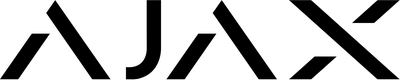 Schwarzes AJAX-Logo auf weißem Hintergrund