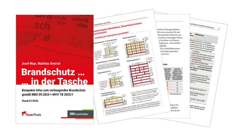 Das Bild zeigt das Buch "Brandschutz in der Tasche" von Josef Mayr, das kompakte Informationen zum vorbeugenden Brandschutz bietet.