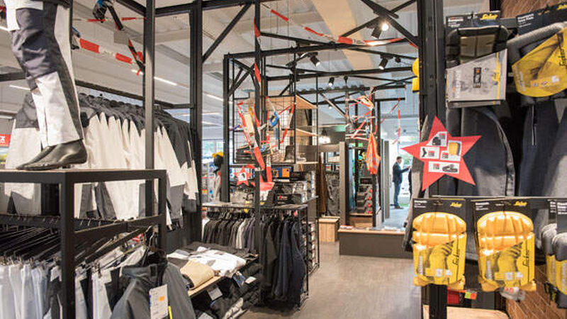 Es gibt jetzt auch einen neu integrierten Workwear-Shop von Raab Karcher.