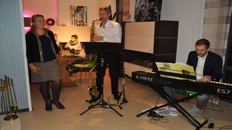 Pianist Daniel und Saxman "Jay" rundeten mit ihrer musikalischen Darbietung das Abendprogramm ab.