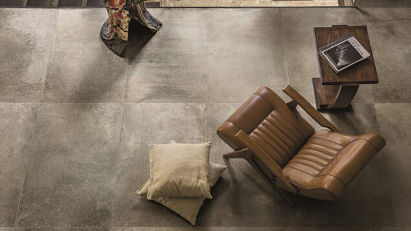 Die Kollektion „Argille 2.0” von Casa Dolce Casa, hier in Beige, interpretiert Vintage-Böden. (Foto: Florim)