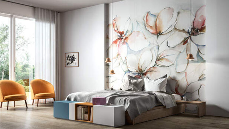 „Wonderwall“ von Cotto D´Este mit Lotusblütenmuster ... (Foto: Cotto D'Este) 