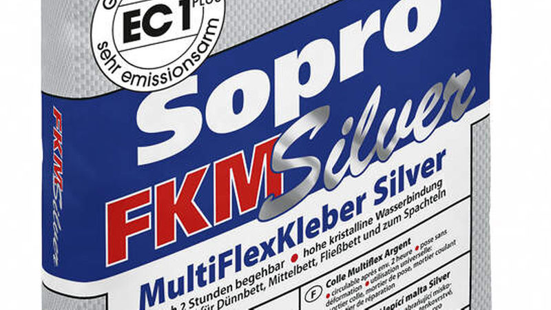 Kategorie „Fliesenkleber/Mörtel“<br>                                    Platz 2: Sopro mit „Sopro FKM Silver MultiFlexKleber“<br>                                