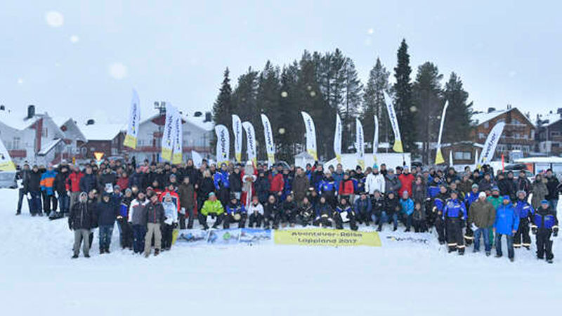 150 Teilnehmer zählte die Saint-Gobain Weber-Reisegruppe, die Ende Januar vier erlebnisreiche Tage in Lappland verbrachte. (Fotos: Saint-Gobain Weber/Klaus-Peter Kappest)