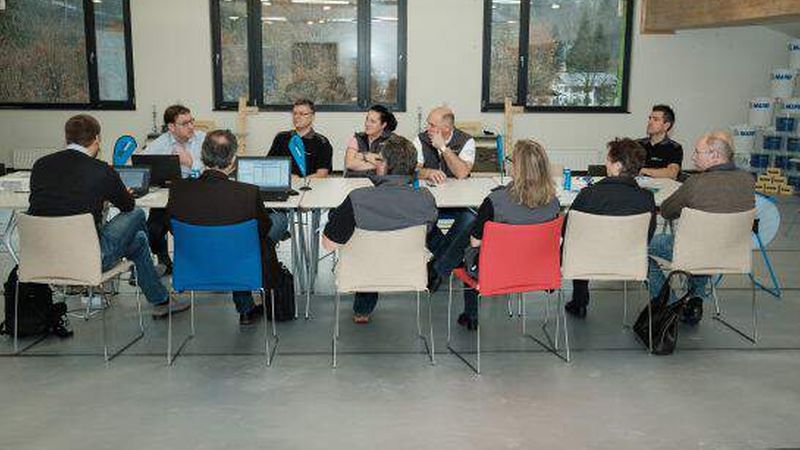 Zunächst gab es für die Gruppe eine theoretische Einweisung in das BDC-System durch Marcus Winkler.