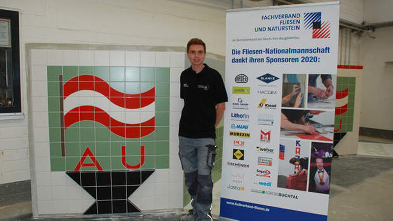 Auf ihn wartet die EM: Yannic Schlachter wird Deutschlands Fliesenleger bei den EuroSkills vertreten. (Fotos: FFN)