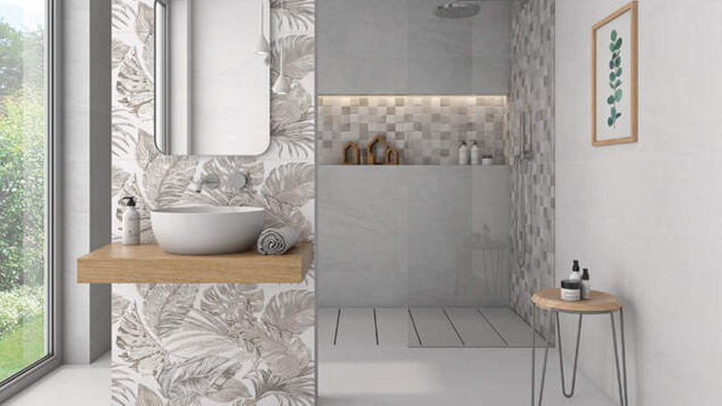 ... Motiven aus der Pflanzenwelt, wie hier beim „Decor Bimba“ der Serie „Bosco“ von Unicer ... (Foto: Tile of Spain/Unicer)