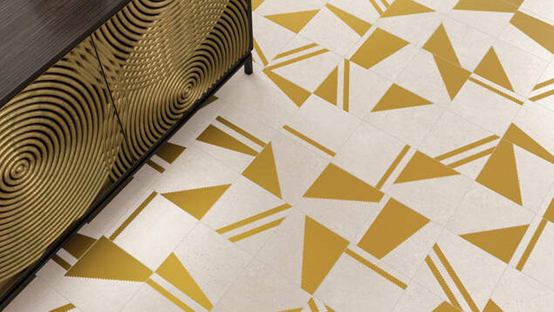 Weitere Beispiele zu Dramatic Interior: intensive Goldtöne bei Vives, ... (Foto: Tile of Spain/Vives)
