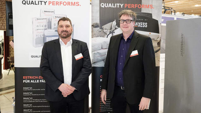 Feierten Premiere beim FORUM: Alexander Henkel (rechts) und Wolfgang Limp, Kundenbetreuung Außendienst bei Lanxess Deutschland.