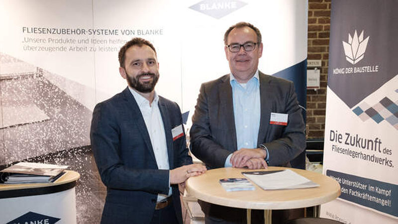 Fühlen sich auf dem FORUM sichtlich wohl: Thomas Jaraczewski (links), Leiter Verkauf bei Blanke, und Geschäftsführer Peter Blanke.<br>
