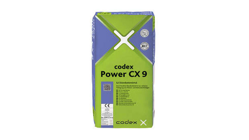 Platz eins in der Kategorie Fliesenkleber/Mörtel: „codex Power CX 9“ von Codex (Foto: Codex)