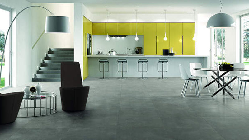 „Space“ von Sichenia – im Bild der Farbton „Gunmetal“ – kreiert minimalistische Räume auf originelle Art. (Foto: Sichenia)