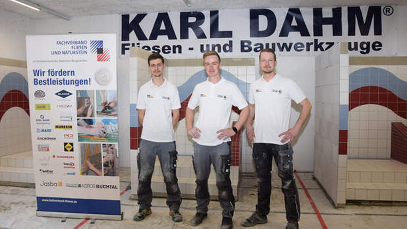 Das Nationalteam mit Cedrik Knöpfle, Julian Kersting und Janis Gentner (v. l.).