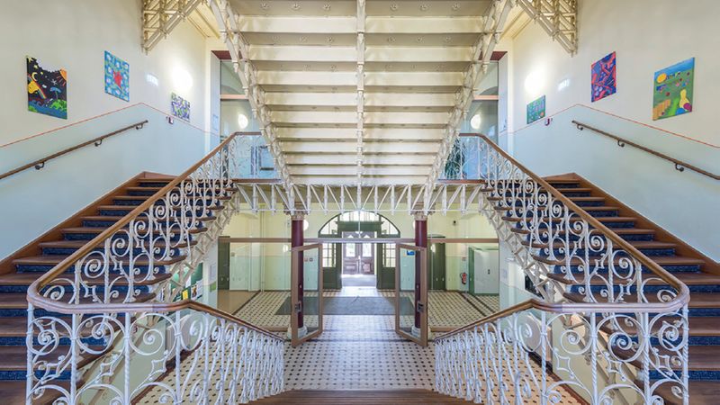 Das Erscheinungsbild des Gebäudeinneren wurde gewahrt.