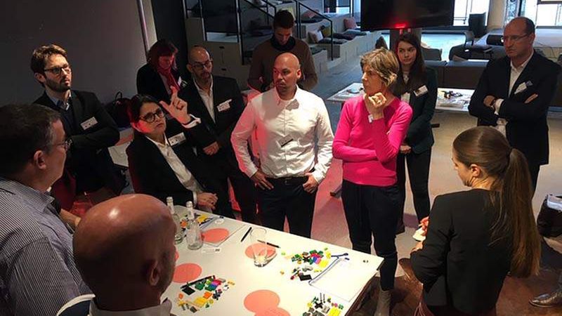 Heike Gündling (Addreal) in der Diskussion mit den übrigen Teilnehmern ihrer Workshop-Gruppe