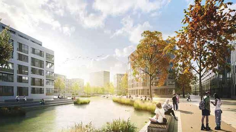 Noch besteht die Seestadt mg+ nur auf Skizzen und Visualisierungen (Foto: Rendertaxi GmbH)