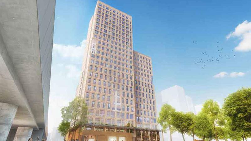 Stand Anfang 2018 ist das Hoho in Wien das höchste Holzhochhaus der Welt (Foto: RLP Ruediger Lainer und Partner)