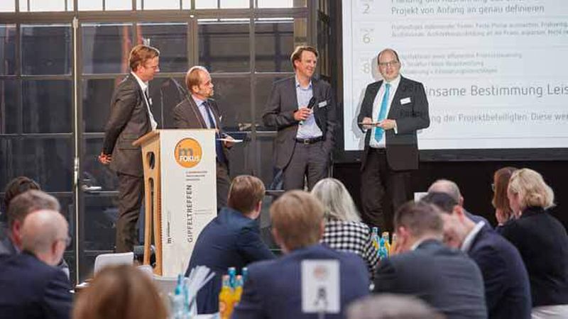 Gipfeltreffen imFOKUS Baukultur 2017: Alexander Knälmann, APOprojekt und Lothar Scharpe, Allianz Real Estate