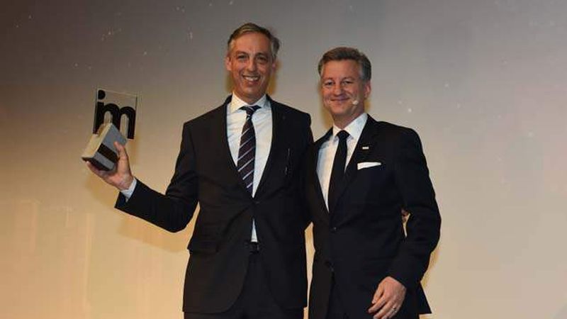 Der Kopf des Jahres: Dr. Louis Hagen mit Laudator Gero Bergmann von der Berlin Hyp (Foto: Steffen Hauser)