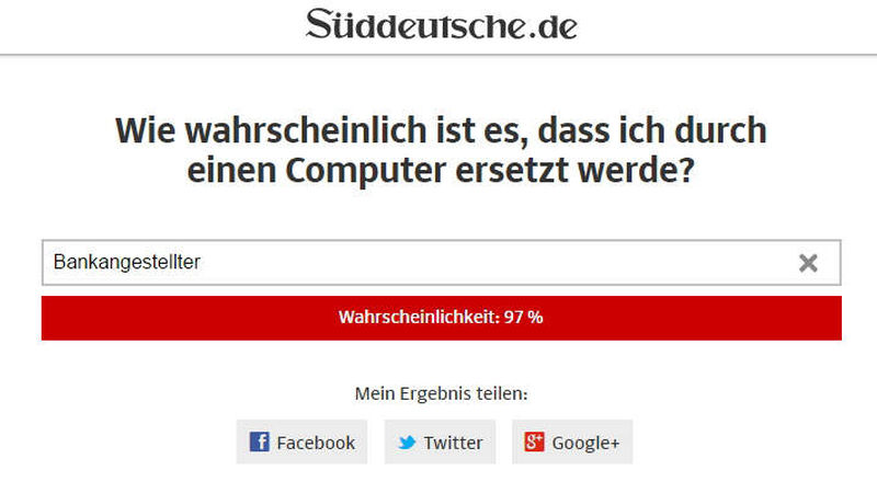Online-Banking war der Anfang, Fintechs sind die Gegenwart. Auch die Zukunft sieht für Bankangestellte nicht gerade rosig aus (Foto: immobilienmanager/sueddeutsche.de)