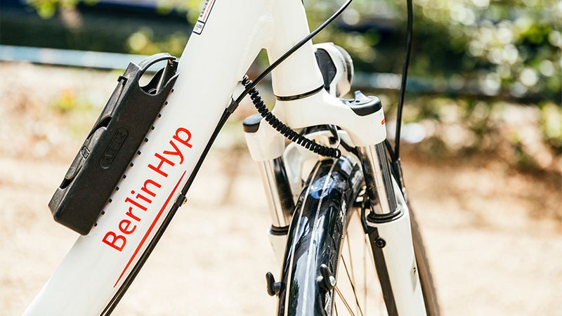 Fahrradrahmen mit Schriftzug Berlin Hyp