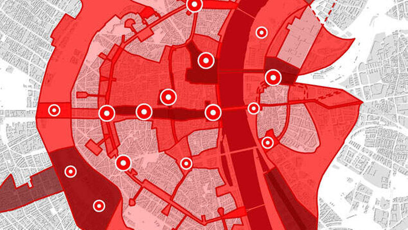 Kölner Masterplan: Die Interventionsräume aus der Vogelperspekte (Bild: Stadt Köln)