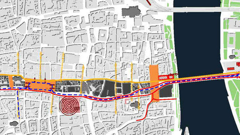 Die Ost-West-Achse im Kölner Masterplan (Bild: Stadt Köln)