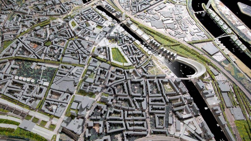 Sir Norman Fosters Vision für den Duisburger Innenhafen (Bild: Innenhafen Duisburg Entwicklungsgesellschaft)