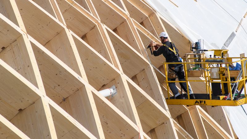 Nachbearbeitung am BauwerkFoto: Blumer-Lehmann AG