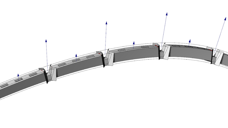 S1_Brettschichtholzträger 178_A04_02 Einfahrrichtung B-Lage. Foto: Blumer Lehmann