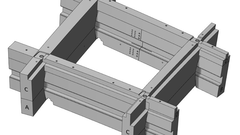 S1 Konstruktionsmuster mit allen Lagen und Anschlüssen