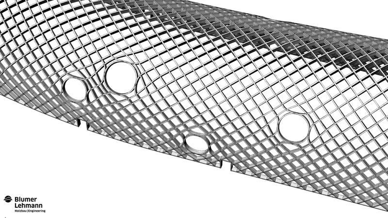 S1 Perspektive Balkonauslässe. Foto: Blumer Lehmann