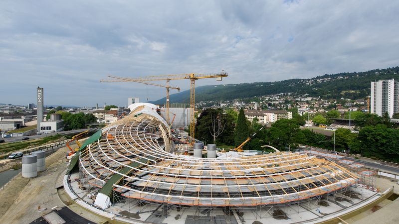 Blick auf die gesamte Swatch-Konstruktion. Foto: Blumer Lehmann AG