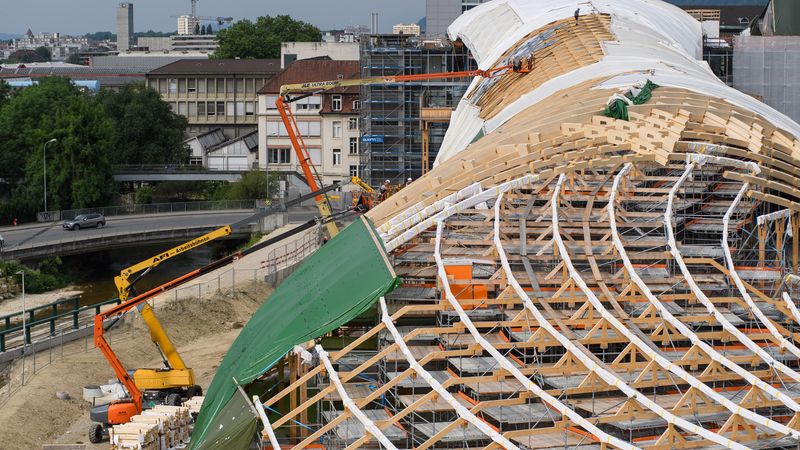 Baustelle Mai 2017. Foto: Blumer Lehmann AG