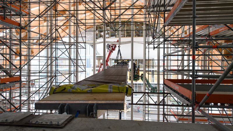 Montage Brücke. Foto: Blumer-Lehmann AG