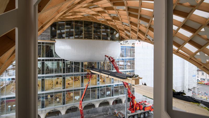 Montage Brücke. Foto: Blumer-Lehmann AG