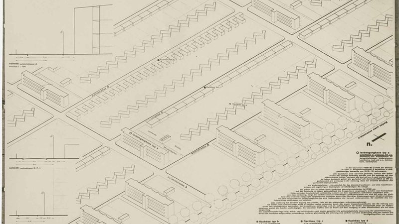 Stadtsiedlung Dessau Törten Bauabschnitt 1930 Mischbebauung