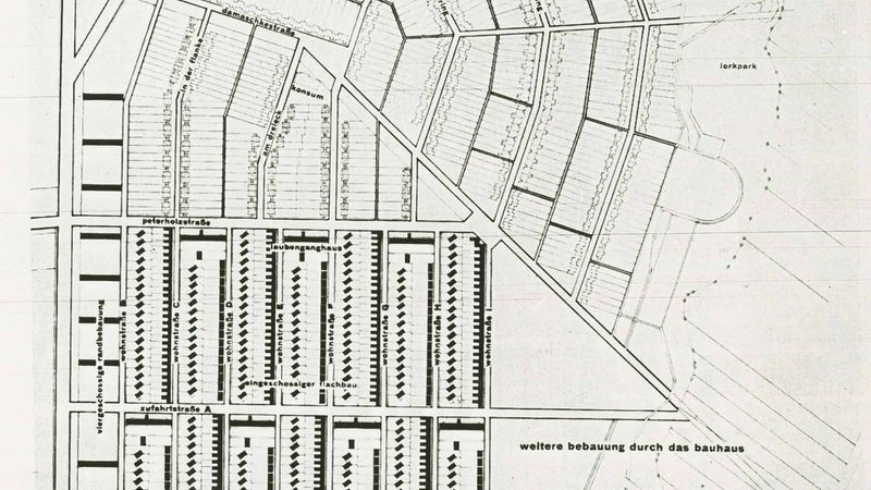 Bauabteilung Dessau Lageplan 1930