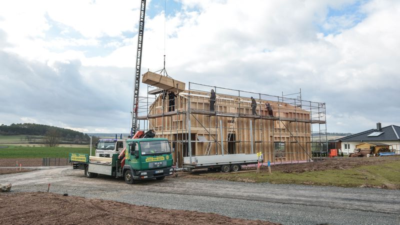 Holzrahmenbau. Foto: Nina und Michael Bohl/Wolfhagen