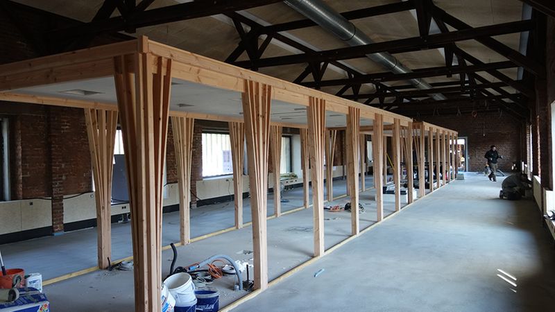 Pirmin Jung Güterbahnhof Remage Boxenmontage. Foto: Pirmin Jung