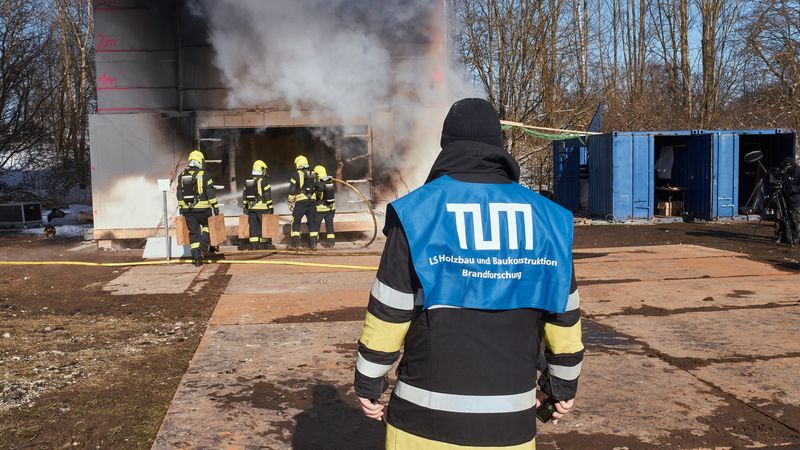 TU München Brandversuch TIMpuls Garching 2021