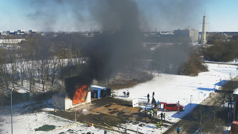 TU München Brandversuch TIMpuls Garching 2021