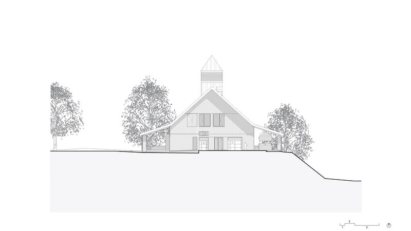 Clubhaus Golf Saint Apolliniare: Ostfassade. Foto: DeAarchitectes