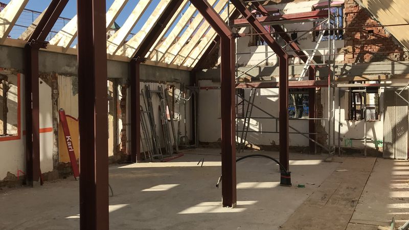 Bücherei Gundelsheim Bauprozess Wohnhaus