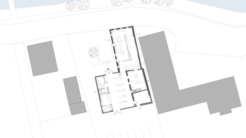 Grundriss EG M 1:500 (Ausschnitt /gezeichnet im Maßstab 1:200). Foto: Schlicht Lamprecht Architekten
